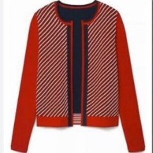 cabi Deadline Cardi -- Reversible -- Red/White/Navy - Sz XXL